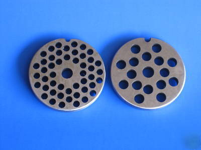 New 2-pak hobart etc. meat grinder mixer screens plates 