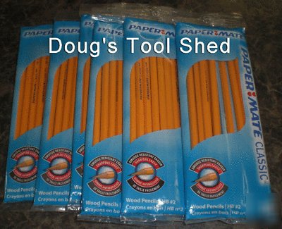 Papermate paper mate classic wooden pencil hb #2 eraser