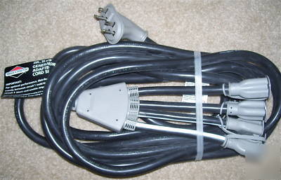 Generator adapter cord set, 20A 25FT, briggs & stratton