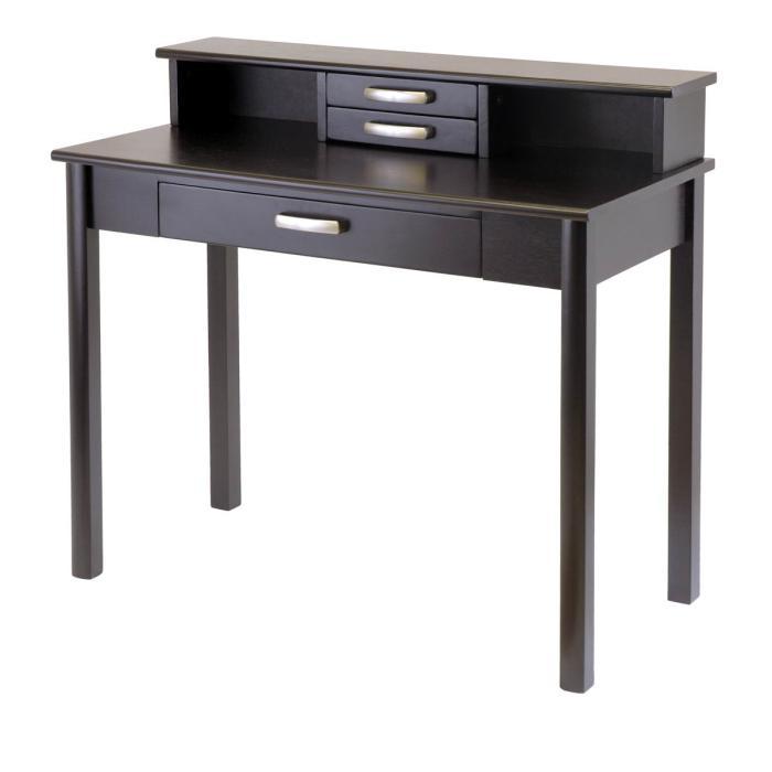 Home office set,wood desk, hutch,shelf, drawer,espresso