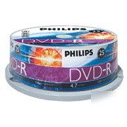 New 25 philips dvd-r 16X 4.7GB blank media cdr dvd r 