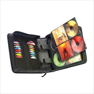 New black 208-disc nylon cd dvd wallet holder case