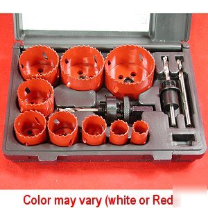 New hole saw kit 13 pc 3/4 -> 2-1/2 cobalt bi-metal 