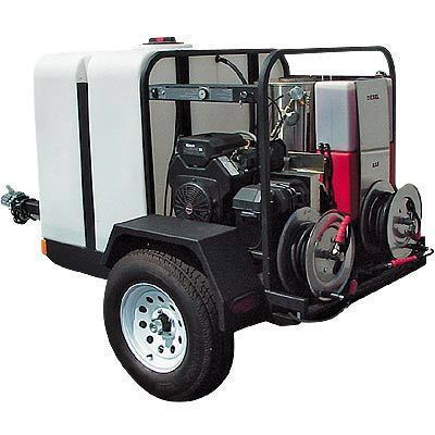 Pressure washer - 2 wheel trailer mounted - hot water