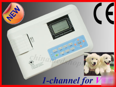 New 1-channel vet ecg ekg machine electrocardiograph
