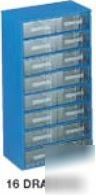 New wise small parts garage storage cabinet 16 drawer