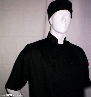 Lot of 9 coat chef jacket m l xl s black baker ss