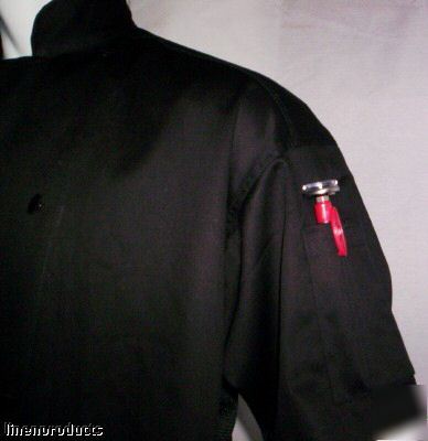 Lot of 9 coat chef jacket m l xl s black baker ss