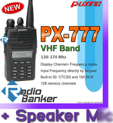 Puxing px-777 136MHZ ~174MHZ vhf+speaker mic