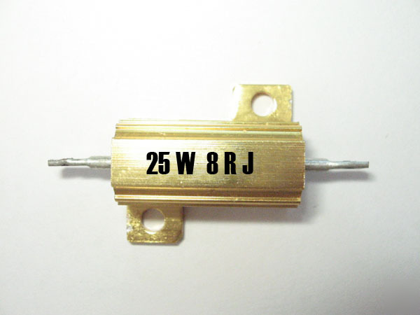 10 x 8 ohm 8R r j aluminium clad resistor 25W 25 w watt