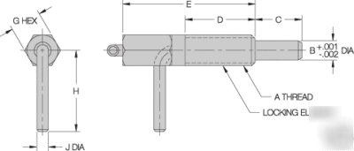 New carr lane cl-6-lhrp locking retractable plunger 1PC 