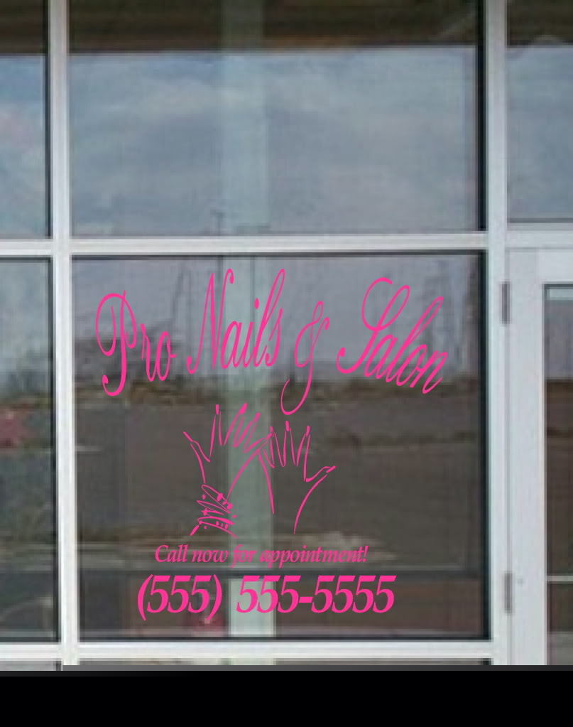 Store front lettering custom vinyl window sign business