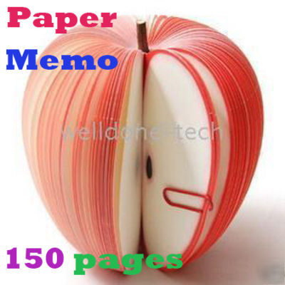 New cute fashion apple fruit pocket memo pad note paper 