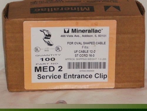 189 piece box service entrance clips one hole straps