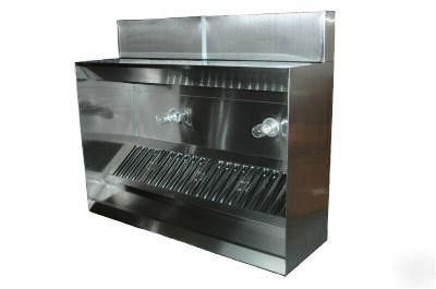 6' commercial restaurant ventilation hood system w fans