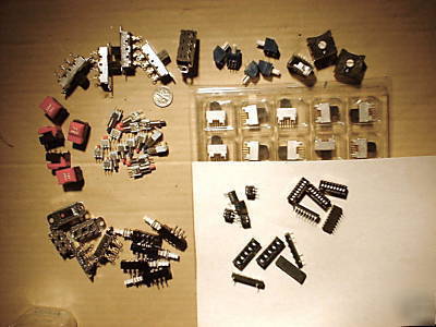 Assortment of 160 elect switches single-multi-pole pcb