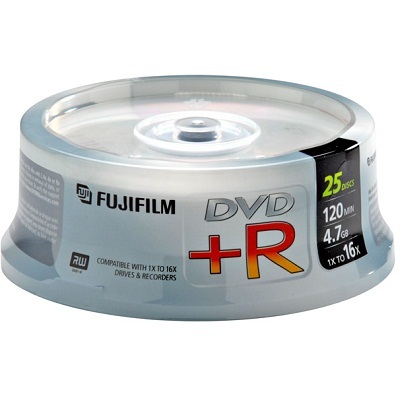 25 fuji 16X dvd+r silver top blank dvd discs