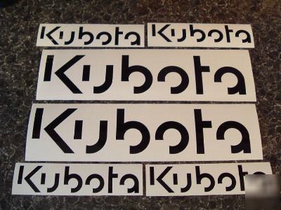 Kubota sticker decals 6PK set tractor / minidigger
