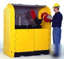 Vestil drum storage hard top container dshrt-2