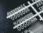 White letter and number - 1'' - 50060