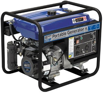 6.5 hp, 3500 watts max/3000 watts rated four stroke gen