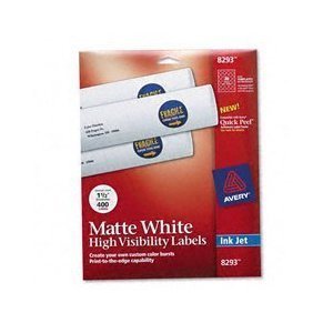 Avery 8293 matte white 1 1/2