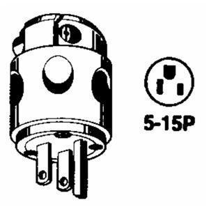 Yellow grounded cord connector 870515CV by leviton mfg.