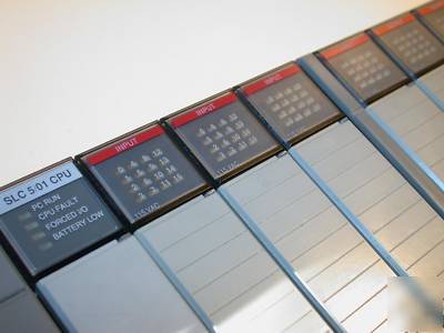 Loaded allen bradley 10 slot slc 5/01 plc system