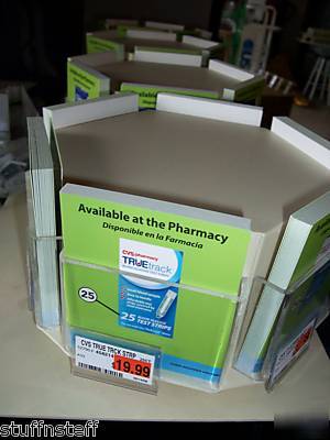 4 hexagon card holder spinner shelf retail used