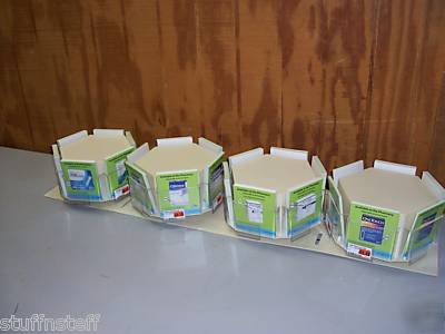 4 hexagon card holder spinner shelf retail used