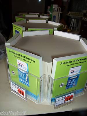 4 hexagon card holder spinner shelf retail used