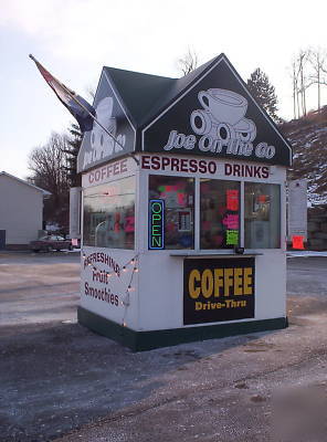 Kiosk- drive thru coffee with equipment 