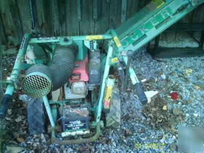 Roofing garlock rocker w/11 hp honda rock sweeper 