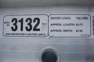 Werner aluminum scaffold stage plank 32' l x 24