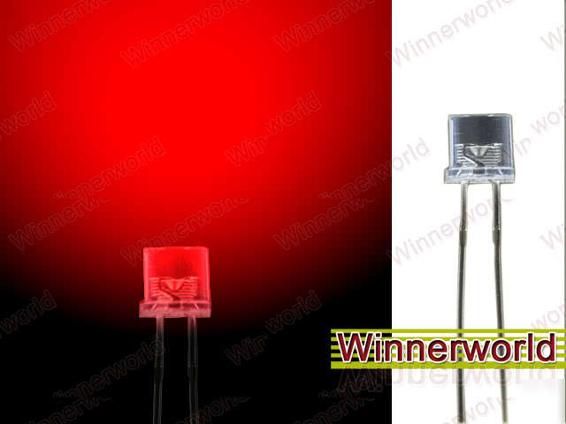 1000X red 5MM 5000MCD flat top led lamp super bright