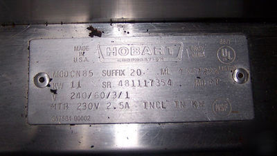 Hobart half-size convection oven cn-85