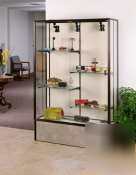 Monarch satin natural lighted display case