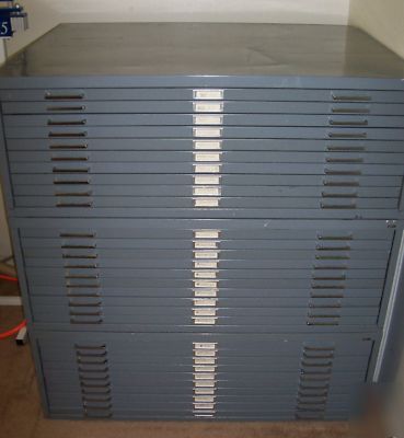 3 safco 10 drawer blueprint file cabinets save $4000 