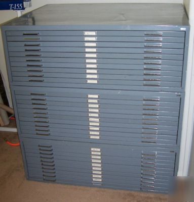 3 safco 10 drawer blueprint file cabinets save $4000 