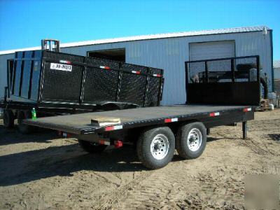 2010 flatbed 8 X16 gooseneck or 5TH wheel dump trailer