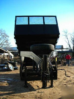 2010 flatbed 8 X16 gooseneck or 5TH wheel dump trailer