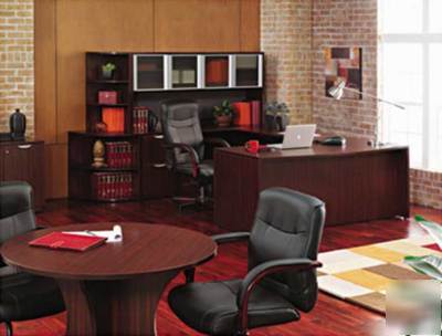 New 6PC u-shape executive office desk set, #ale-va-U5