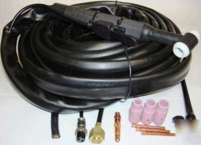 Tig torch 300AMP + 25FT cable + consumables TIG200WSE