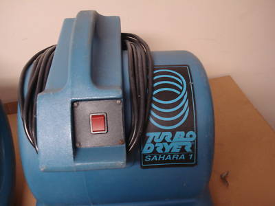 (2) drieaz dri-eaz turbo sahara 1 air mover blower dry