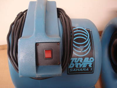 (2) drieaz dri-eaz turbo sahara 1 air mover blower dry