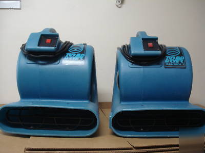 (2) drieaz dri-eaz turbo sahara 1 air mover blower dry