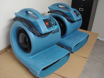(2) drieaz dri-eaz turbo sahara 1 air mover blower dry