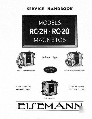 Eisemann rc-2H rc-2Q magneto service handbook w parts