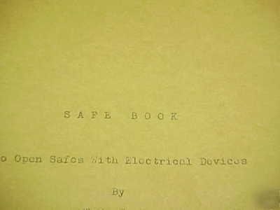 Safe book safeman, locksmith 