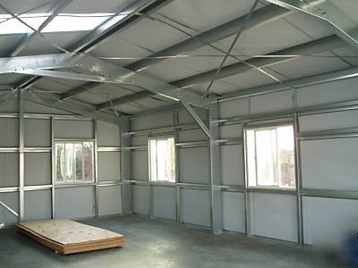 Steel building, residential, complete, attractive